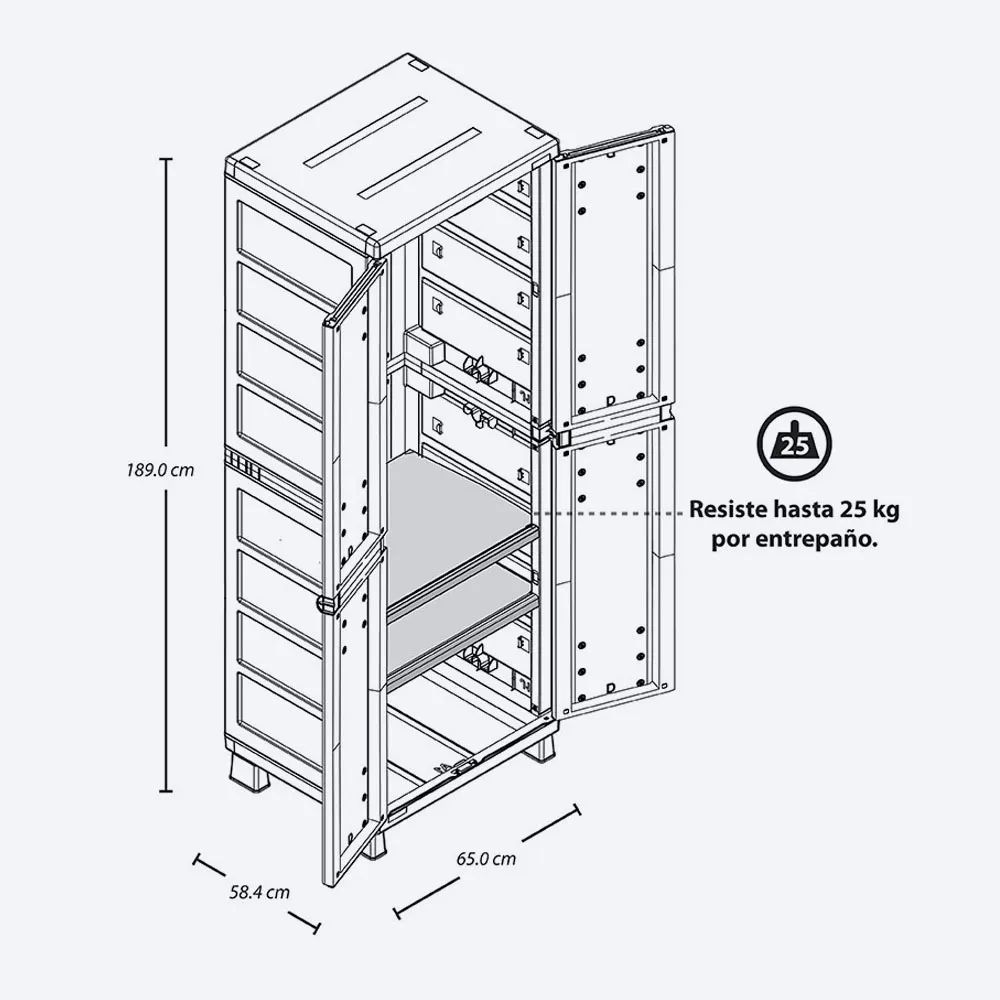 Closet Armario Para Ropa Rattan Elegante De Plastico