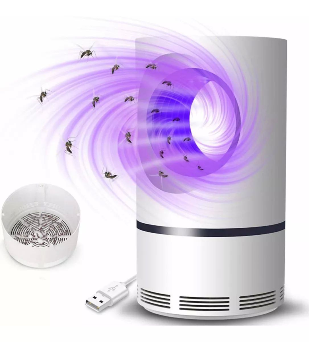 Lampara Killer Mata Mosquitos Repelente Luz Uv Electrico USB