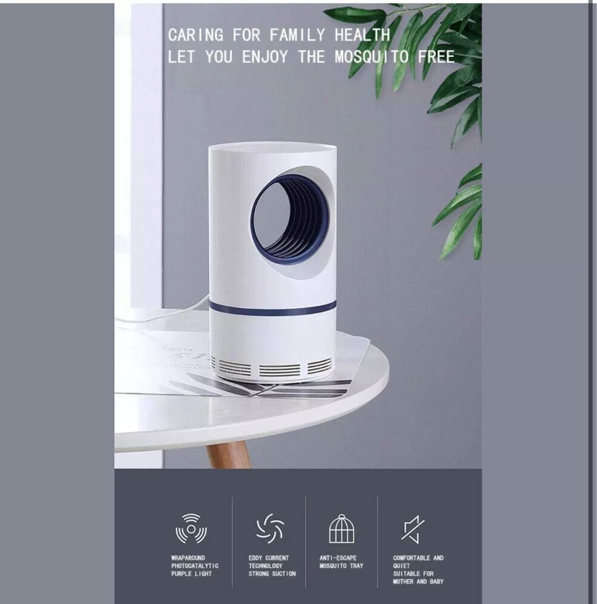 Lampara Killer Mata Mosquitos Repelente Luz Uv Electrico USB