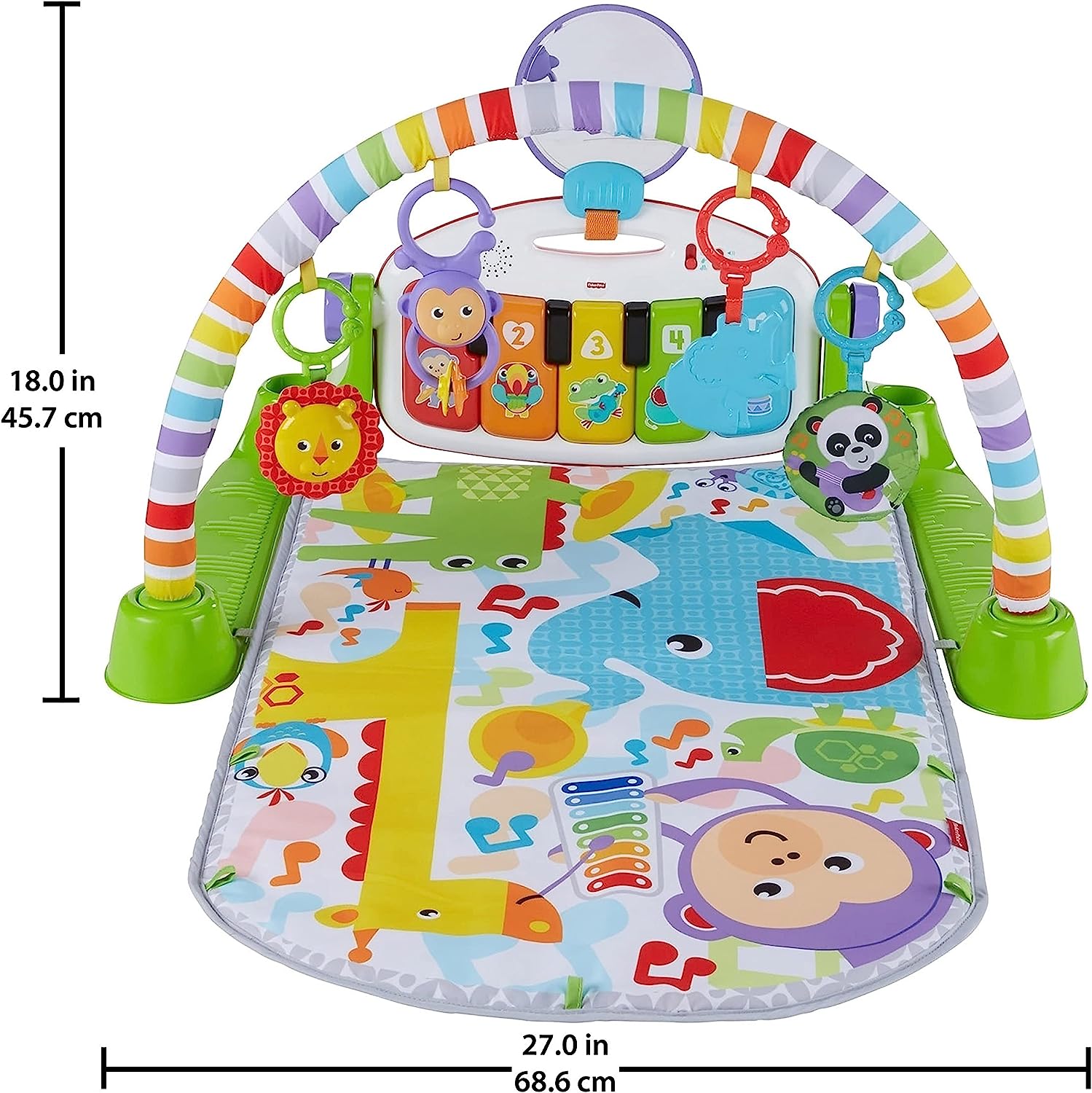 Fisher-Price Baby Gimnasio para Bebés Deluxe Piano Pataditas Musicales