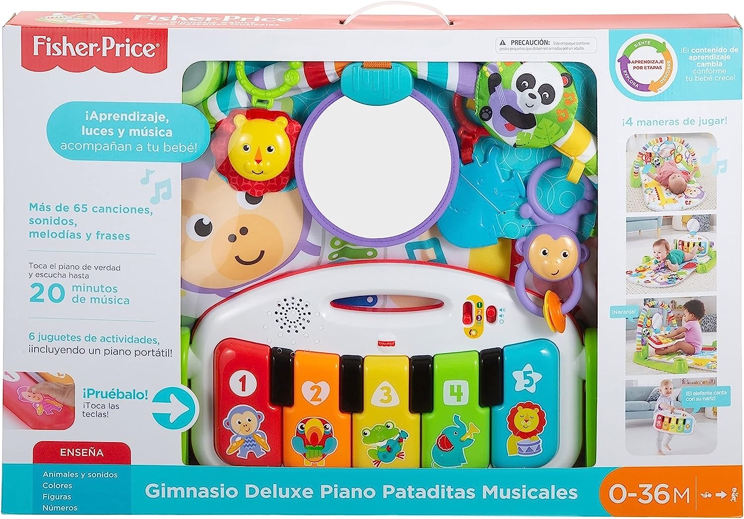 Fisher-Price Baby Gimnasio para Bebés Deluxe Piano Pataditas Musicales