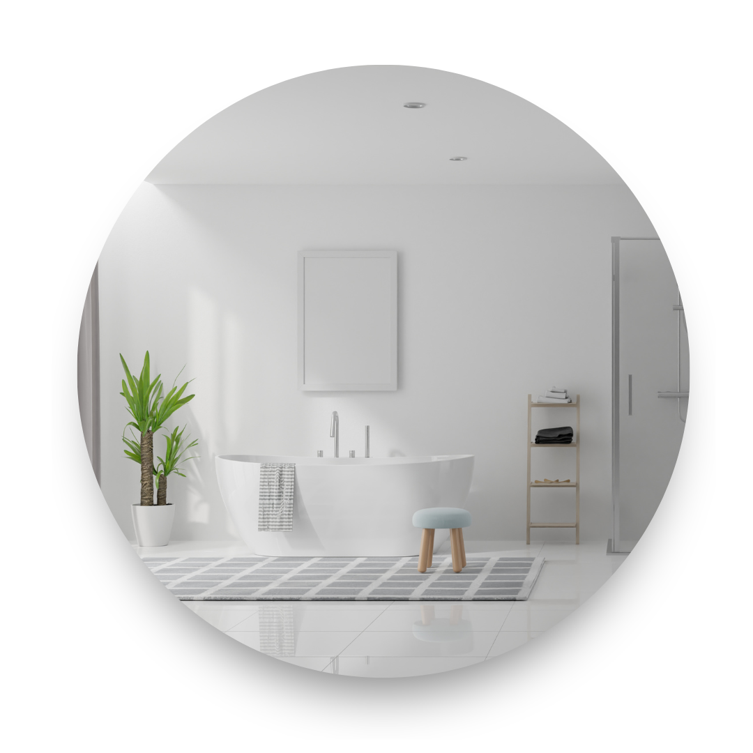 Espejo Redondo con Canto Pulido de 80cm