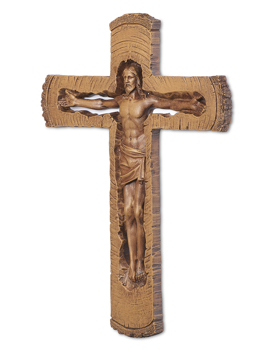 CRUCIFIJO TALLADO 12"H