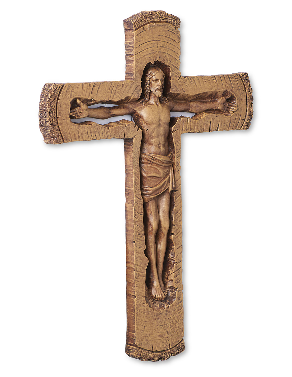 CRUCIFIJO TALLADO 12"H