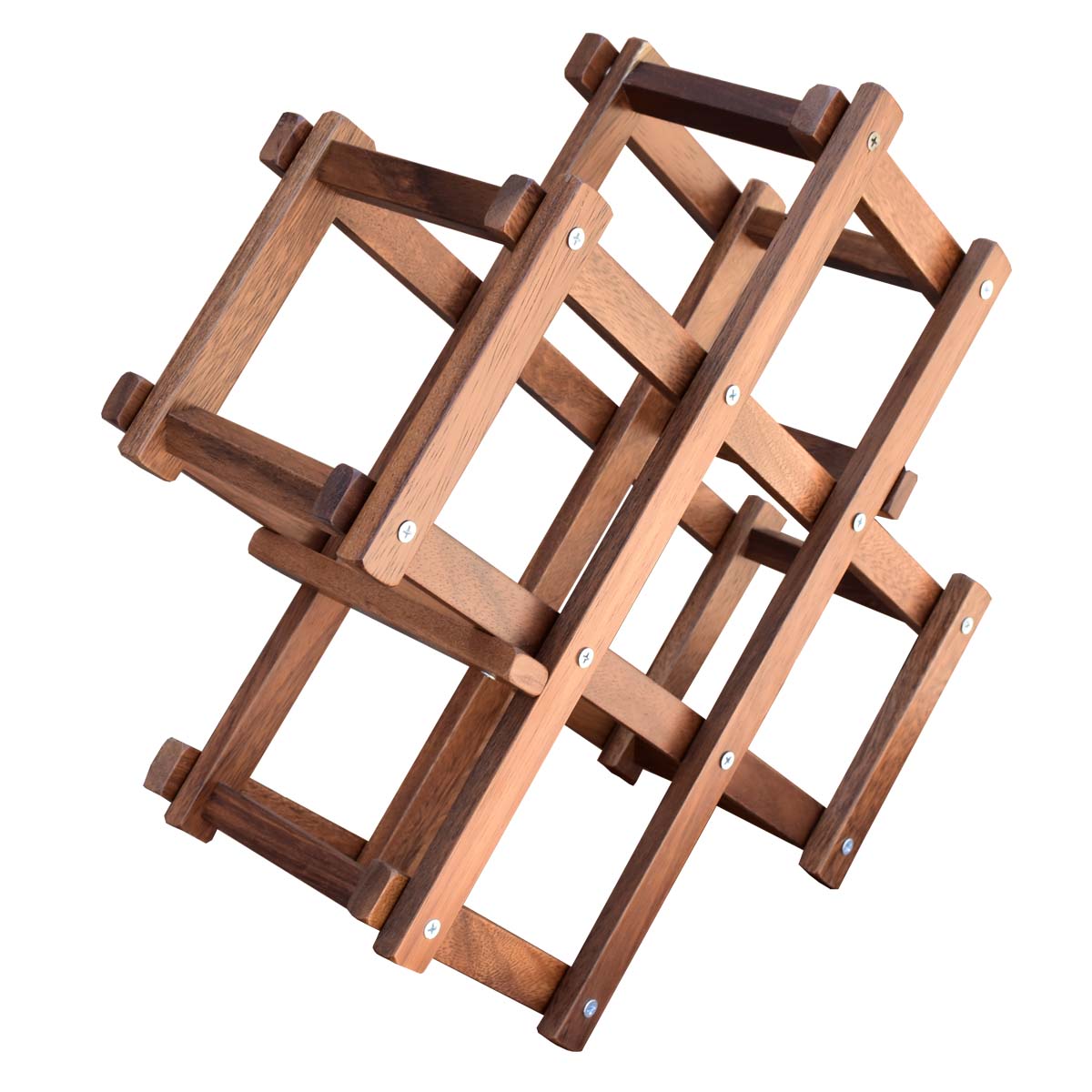 Cava de madera de parota plegable Hogare, Diseño moderno y elegante,  Acabados finos, Resistente, Capacidad 6 botellas