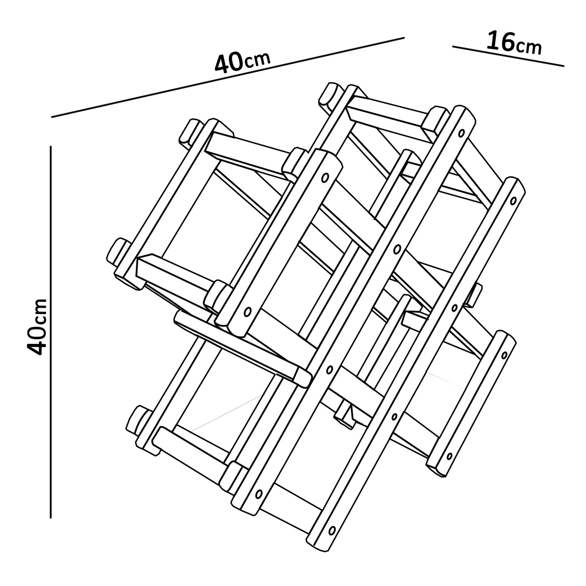 Cava de madera de parota plegable Hogare, Diseño moderno y elegante,  Acabados finos, Resistente, Capacidad 6 botellas