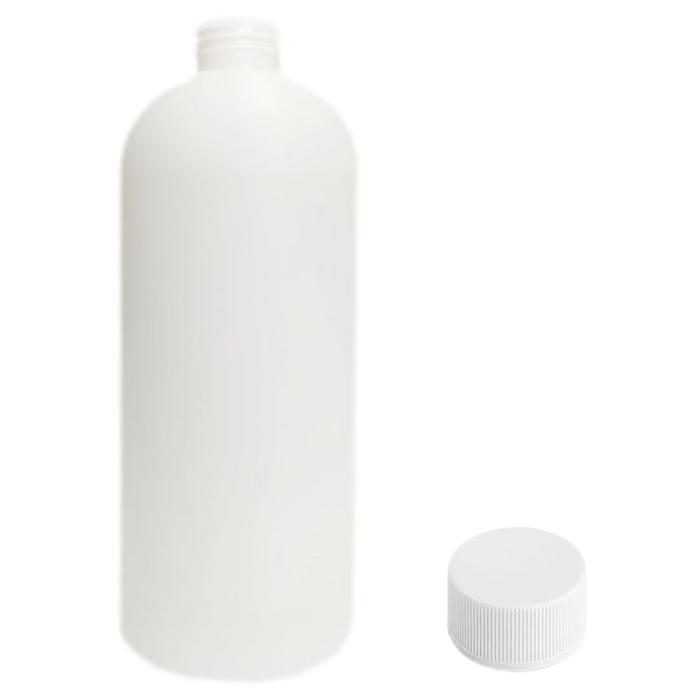 Botellas de Plástico Polietileno MXRYP-007 15 Pzs 1L Polietileno Rosca 28400 Blanco con Tapa, BostonWhite-28-400-C