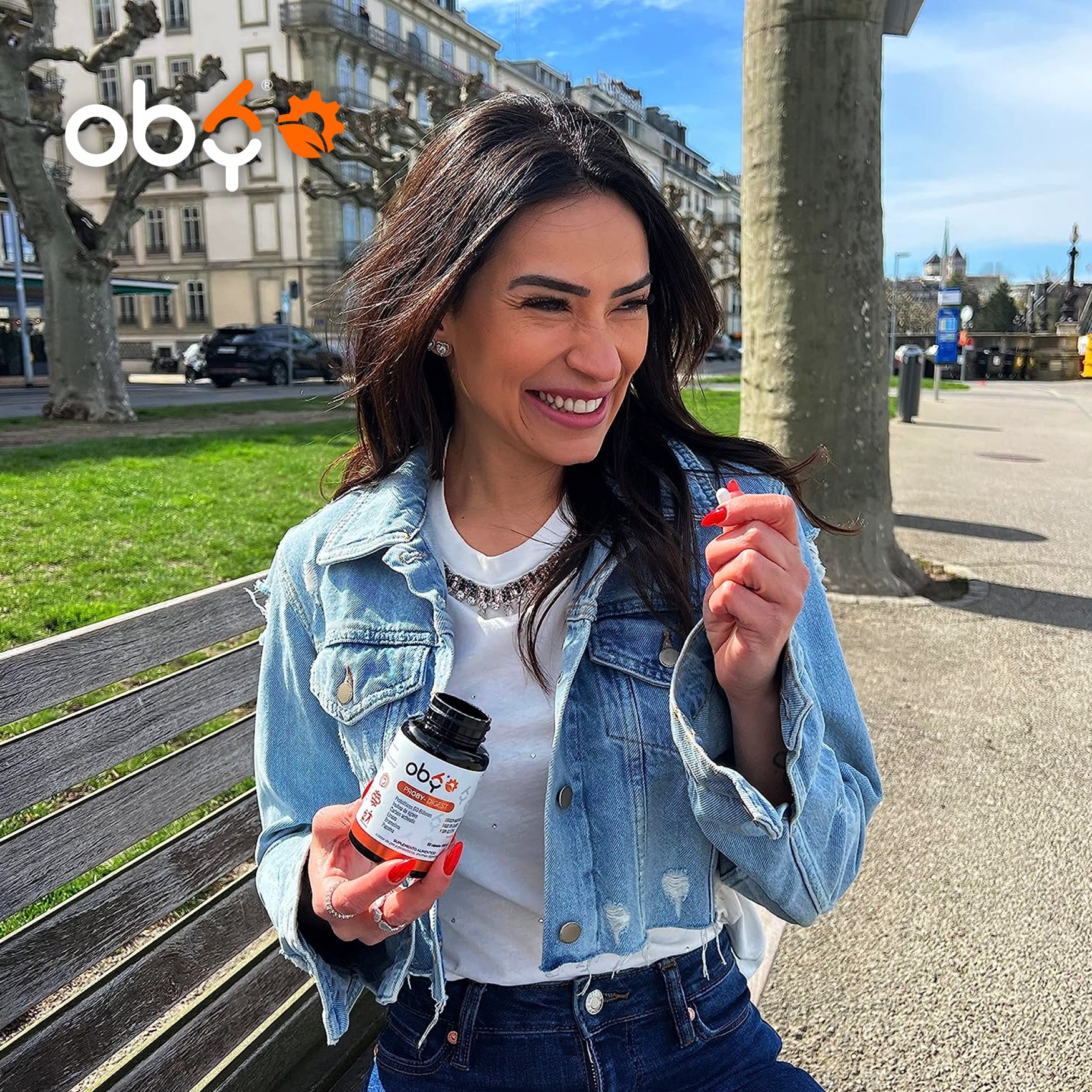 OBY Proby Digest Probióticos 60 Billones, Prebióticos, Inulina de Agave, Enzimas Digestivas y Carbón Activado | 60 Cápsulas de 400mg para 60 Días | Probioticos Hombre y Mujer