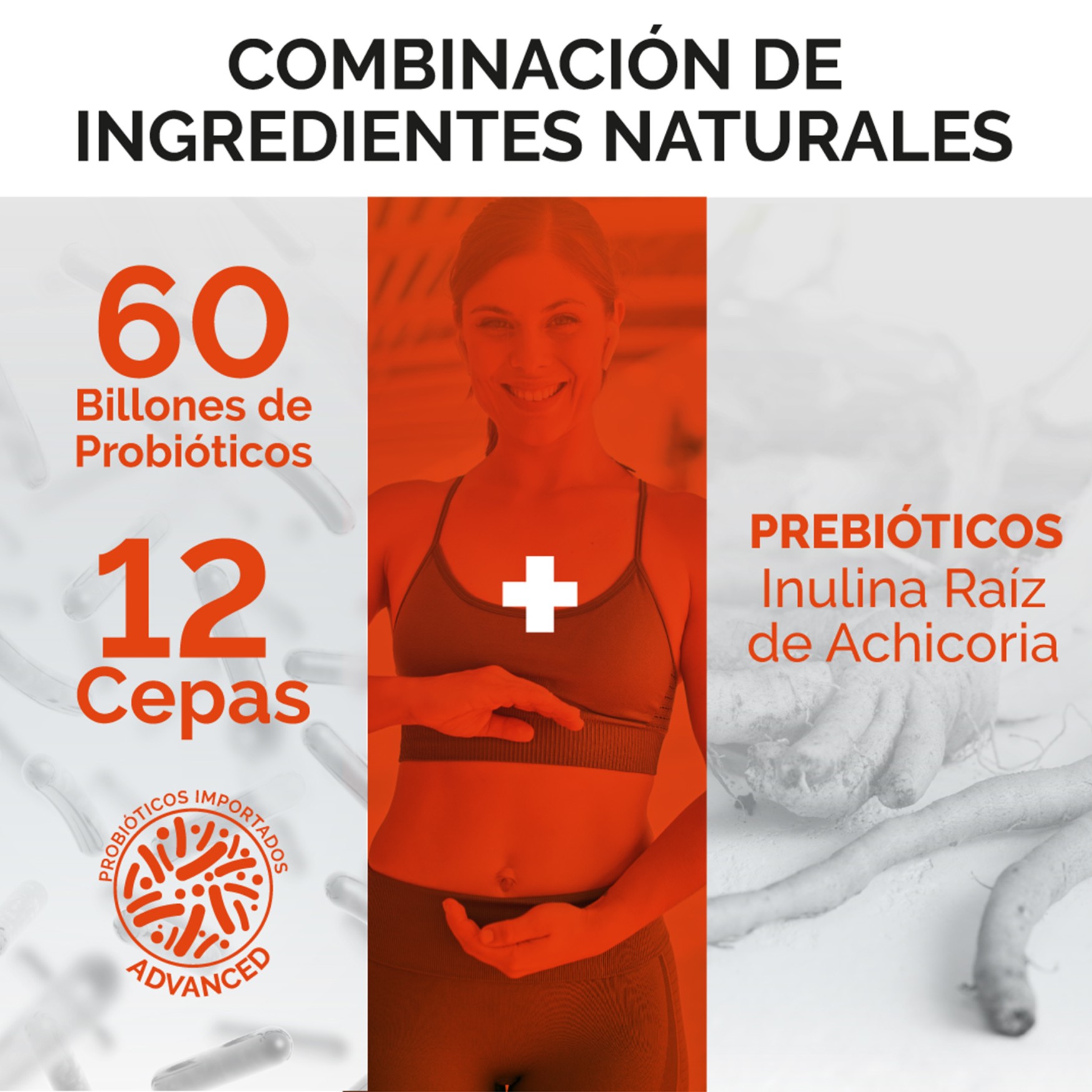 OBY MULTI Probiotics | Probioticos 60 Billones de 12 Cepas + Prebioticos - Incluye Inulina Raiz de Achicoria | 60 cápsulas para hasta 60 días - Probioticos Mujer y Hombre