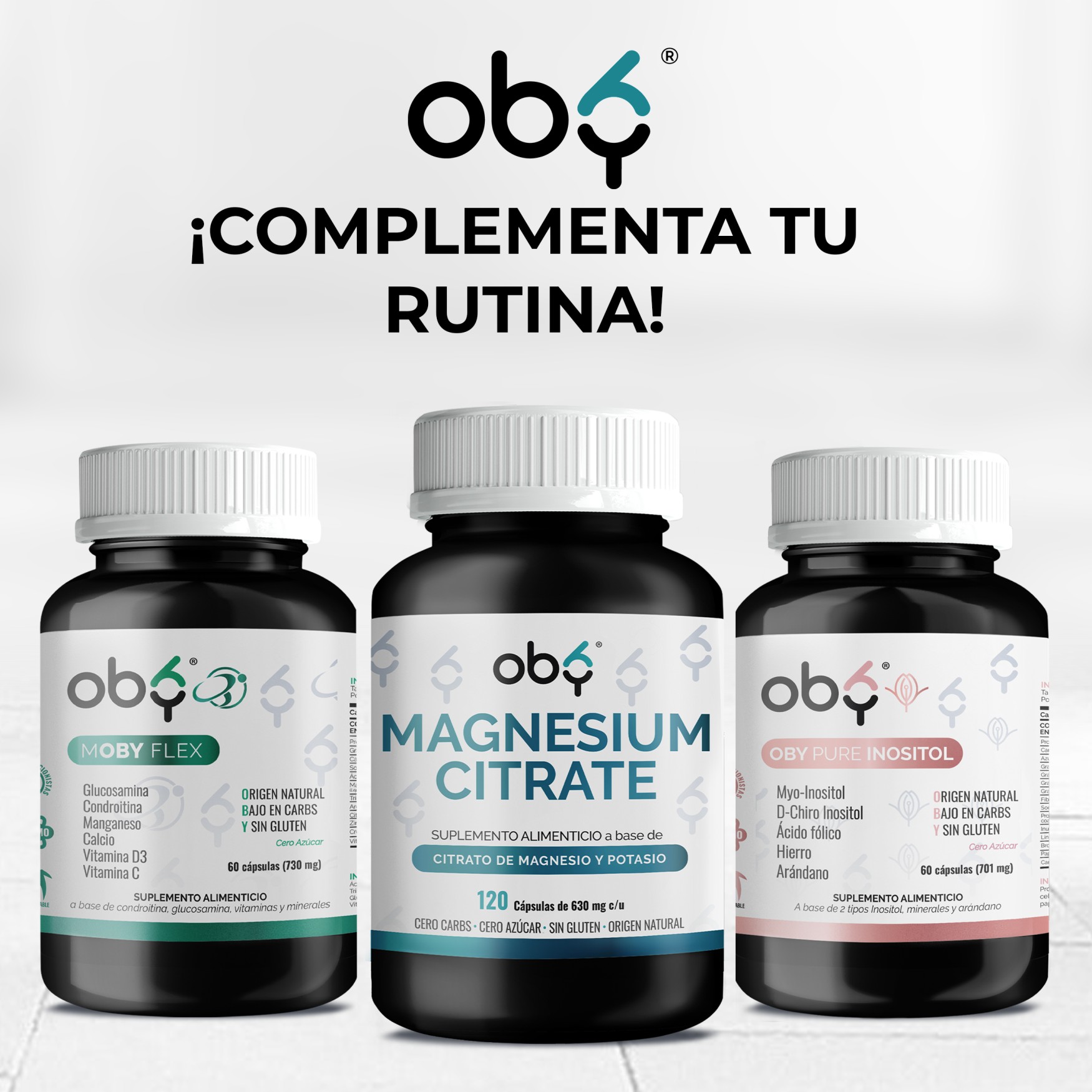 OBY MAGNESIUM CITRATE | Citrato de Magnesio y Citrato De Potasio - 120 Cápsulas para hasta 4 meses | Combinación de Ingredientes Naturales Citrato de Magnesio y Potasio capsulas