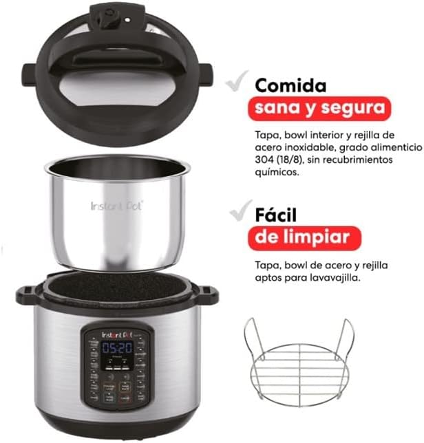 Instant Pot - Olla de Presión Eléctrica 9 en 1 Instant Pot Duo Gourmet