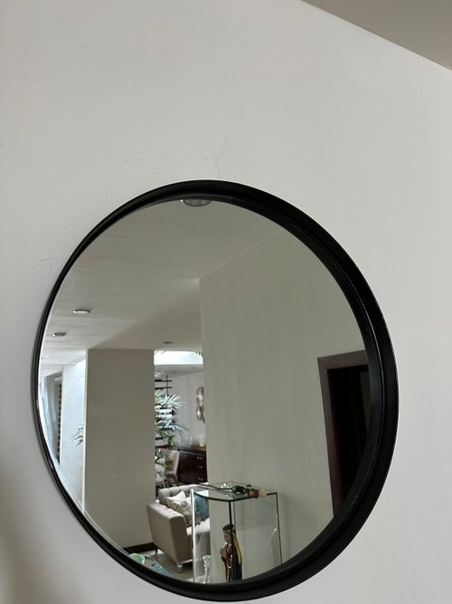 Espejo Redondo con Marco de Metal de 70cm