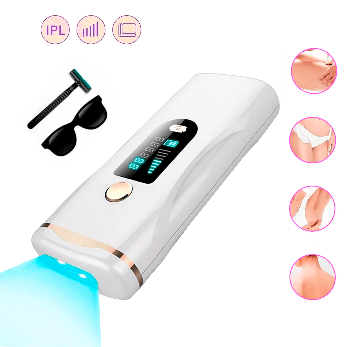 Depiladora Laser Permanente IPL Luz Pulsada 9 Niveles .