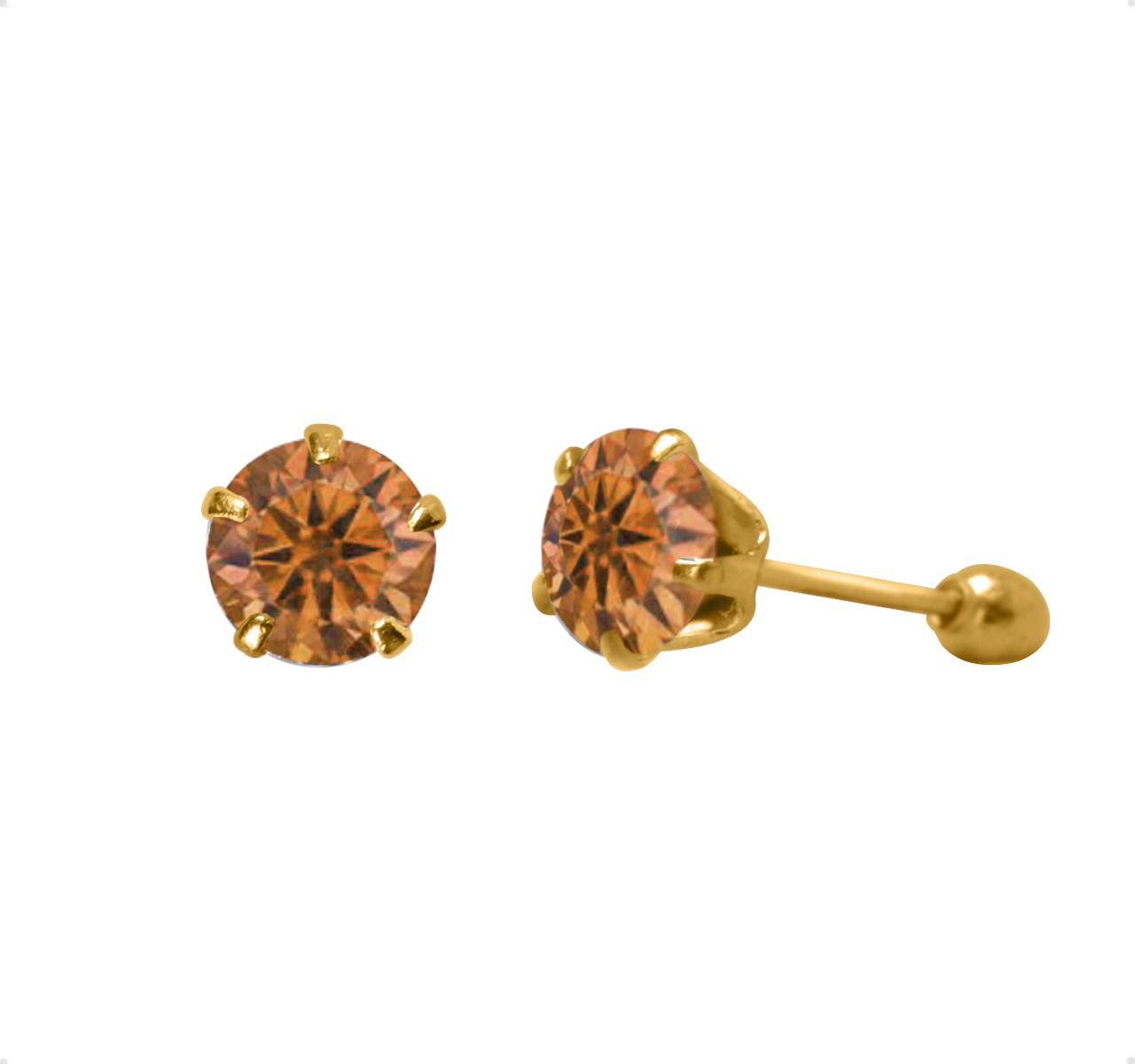 Aretes | Broqueles Oro Sólido 14k Diamante Moissanita 1.0ct.