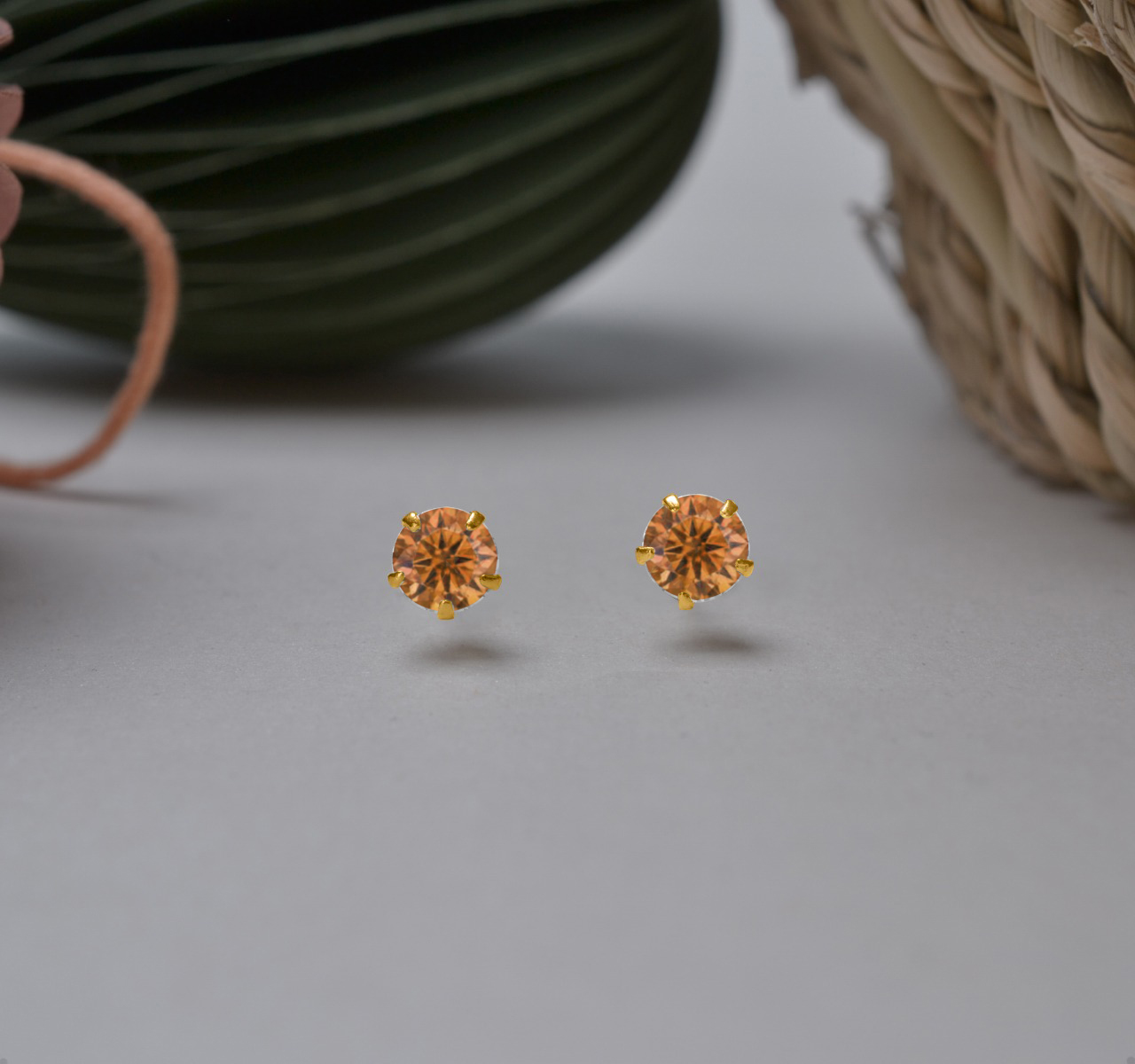 Aretes | Broqueles Oro Sólido 14k Diamante Moissanita 1.0ct.