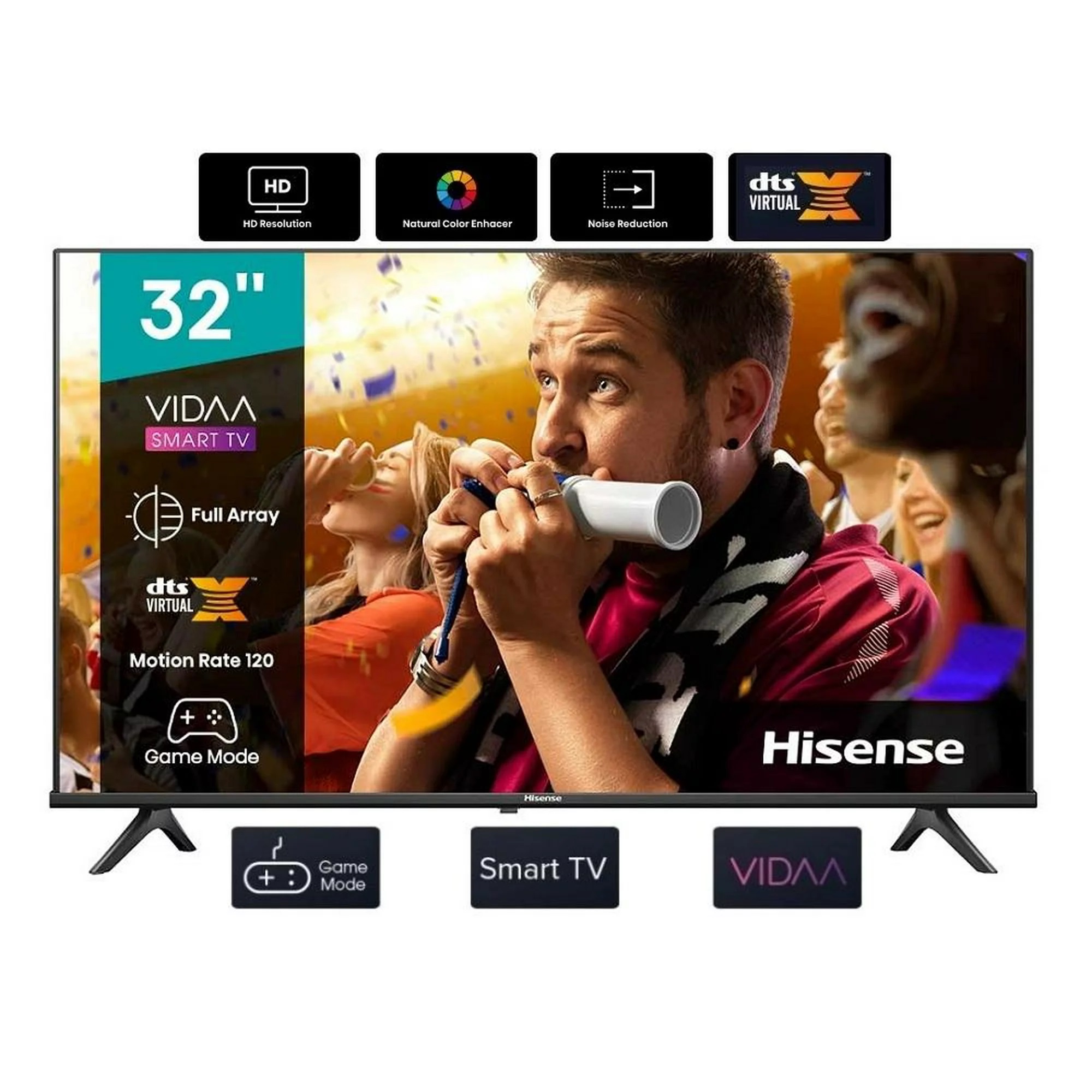 Pantalla 32" Hisense Hd Vidaa SMART HD 2HDMI 1USB 1 A GTIA 32A45Kv