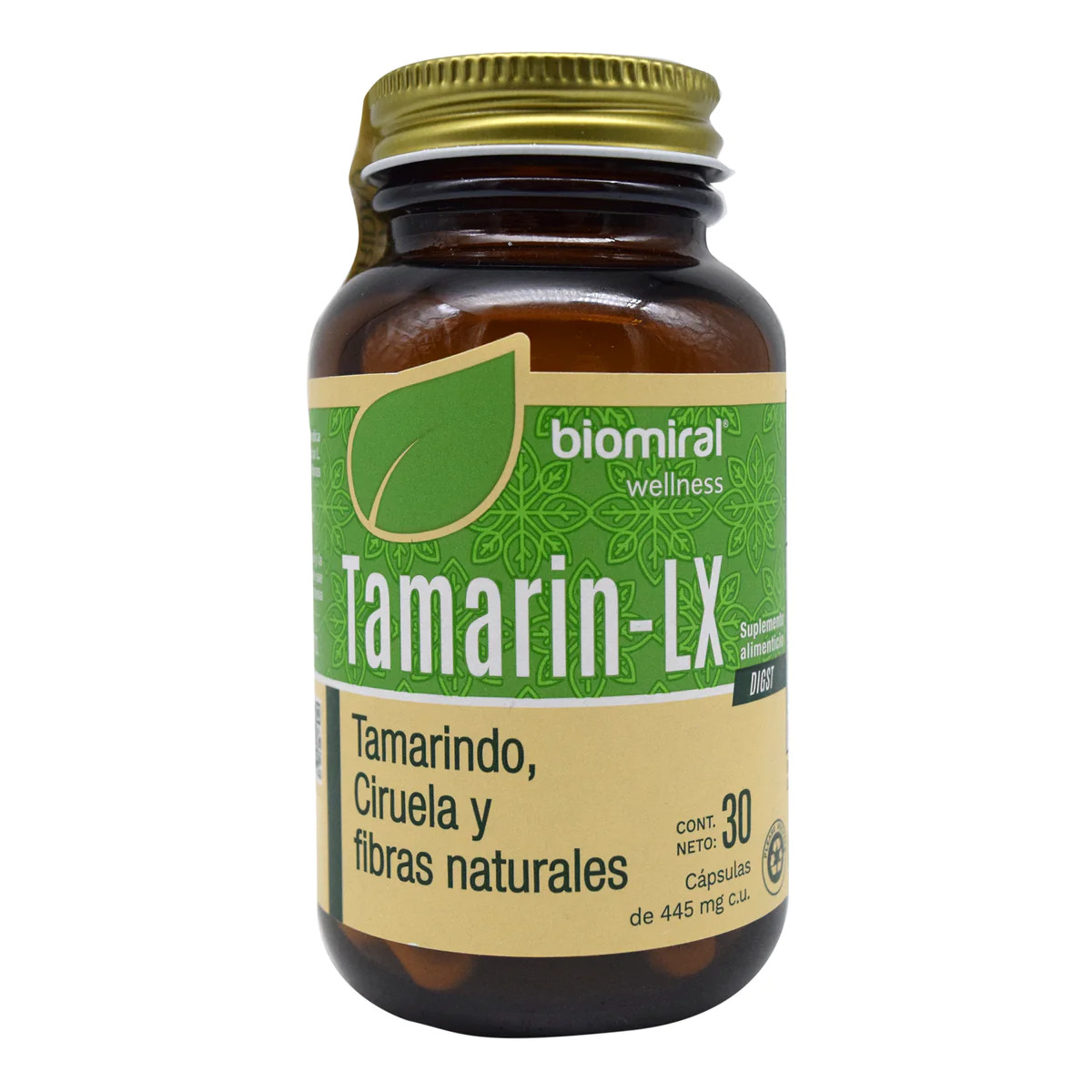 Tamarin LX, 30 Capsulas, 445mg c/u, Tamarindo, Ciruela y Fibras Naturales