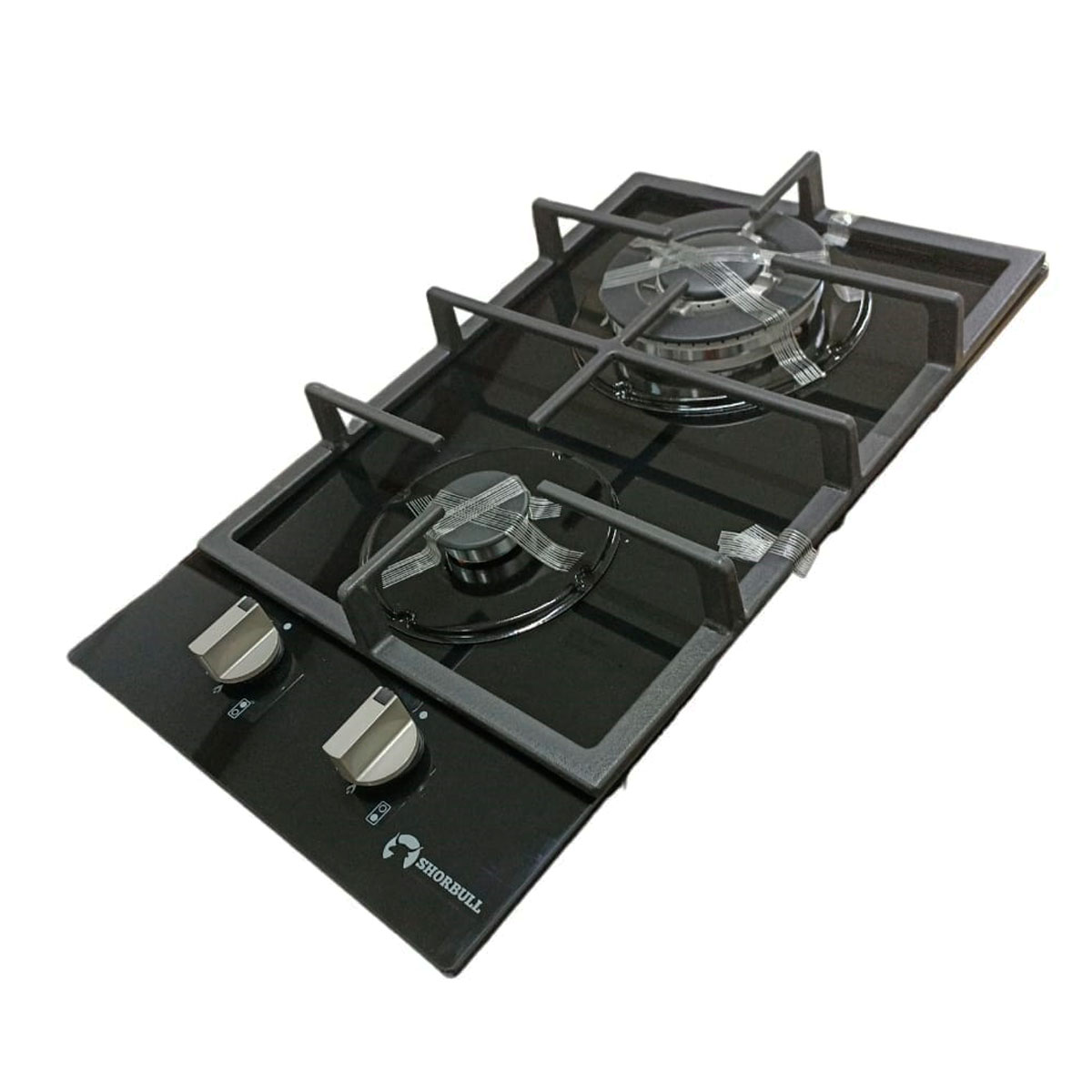 Parrilla Estufa 2 dos Quemadores Gas Shorbull Vidrio Templado