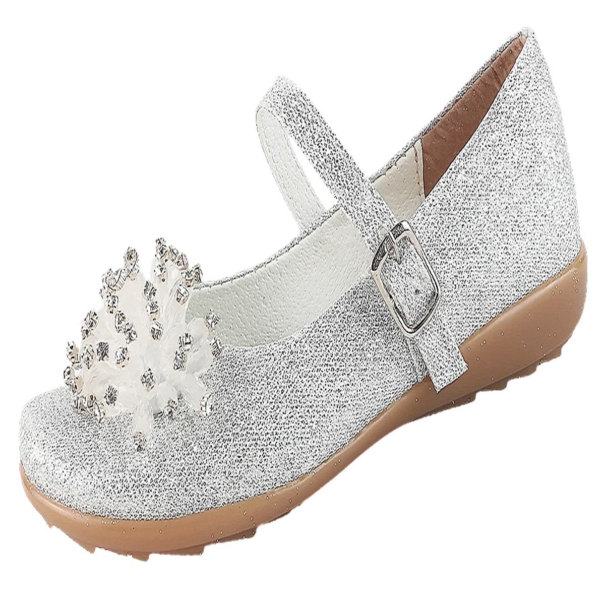 Zapato Princesa Elsa Y Ana Zapatillas Niña 06-P Plata.