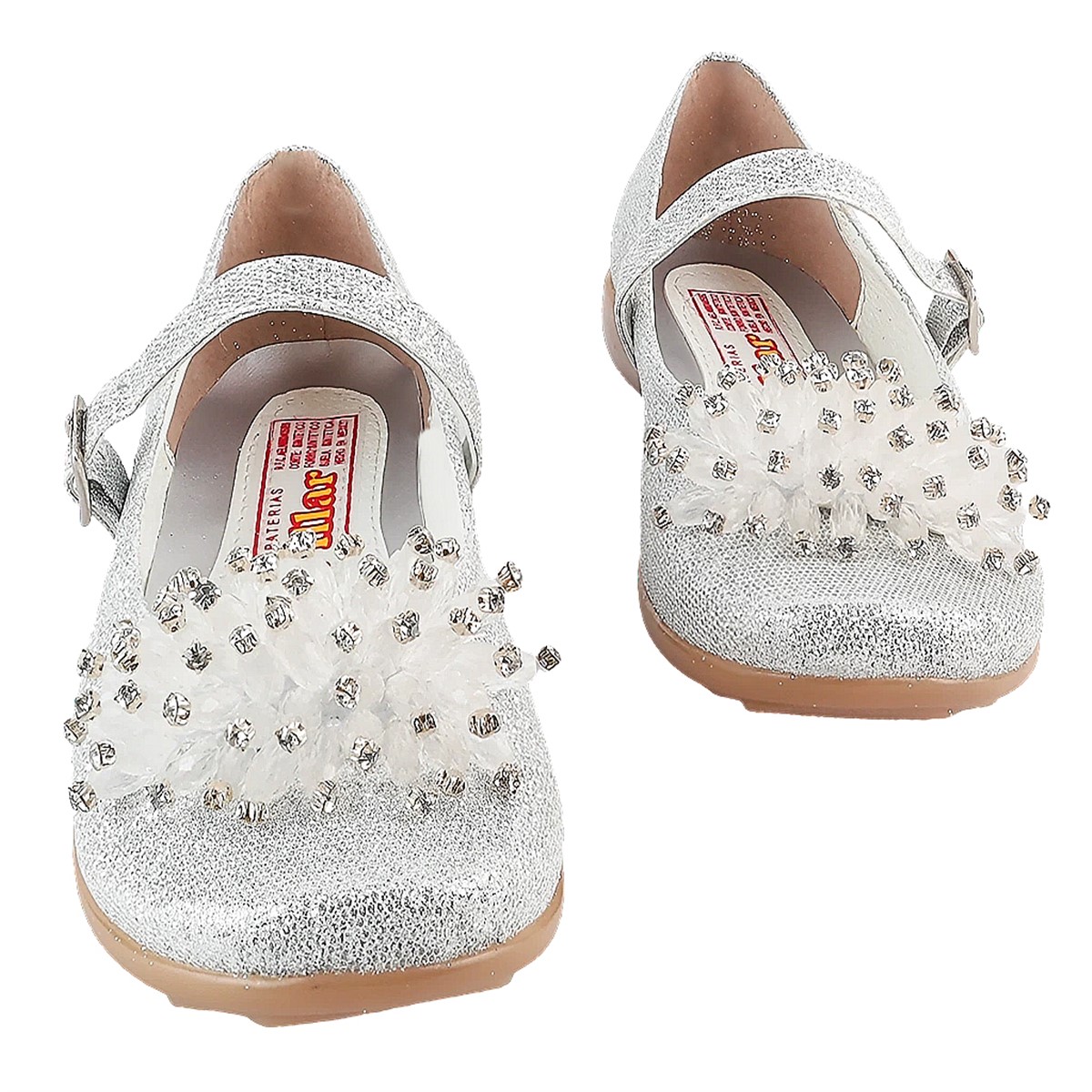 Zapato Princesa Elsa Y Ana Zapatillas Niña 06-P Plata.