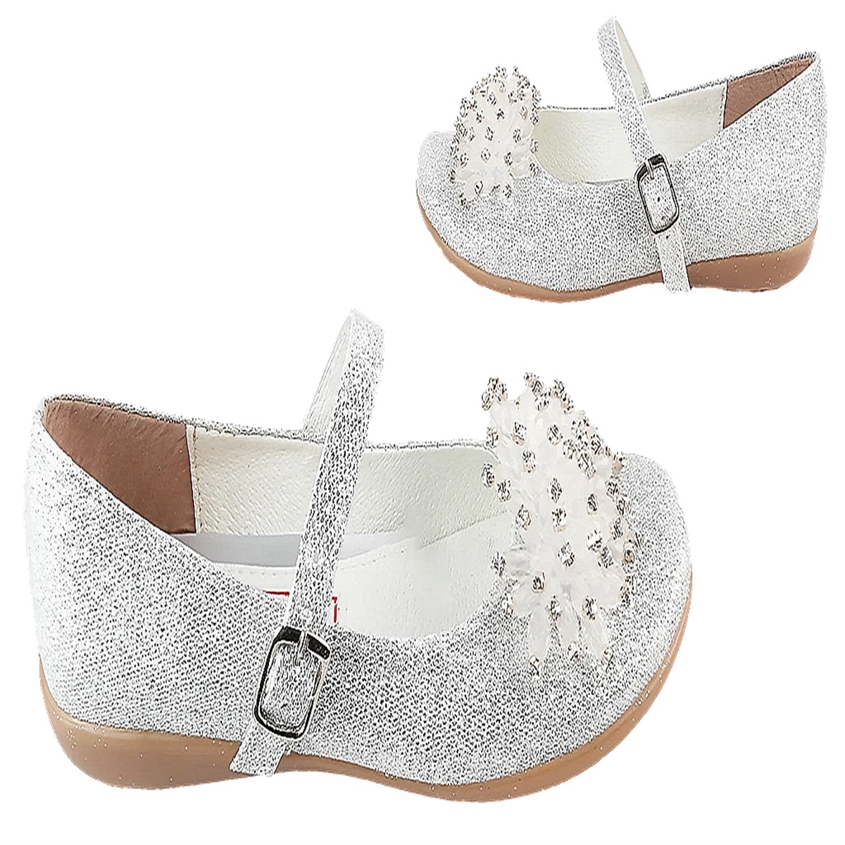 Zapato Princesa Elsa Y Ana Zapatillas Niña 06-P Plata.