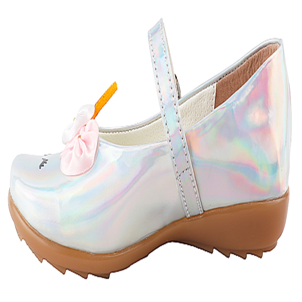 Zapato Niña Unicornio Princesa Zapatillas 01 plata tornasol.