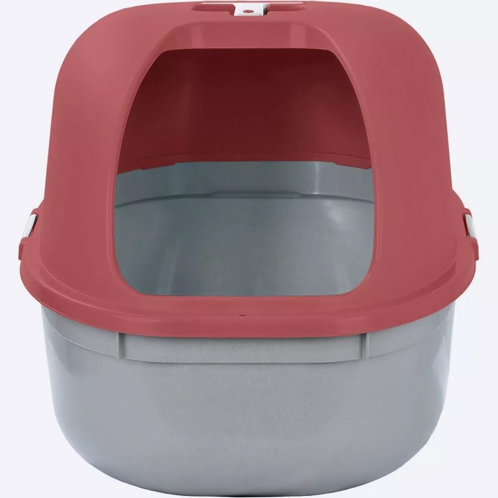 Arenero Para Gato Cubierto Grande Con Pala Gran Calidad Rojo