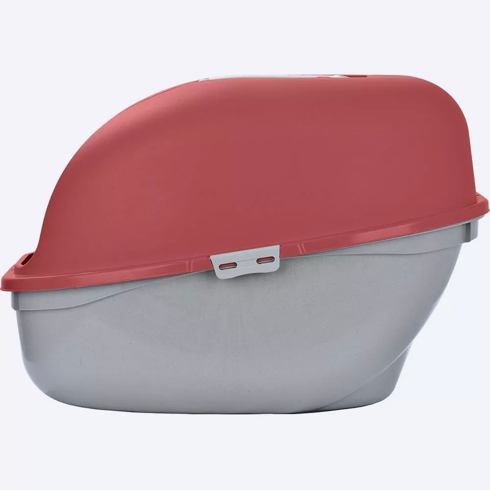 Arenero Para Gato Cubierto Grande Con Pala Gran Calidad Rojo