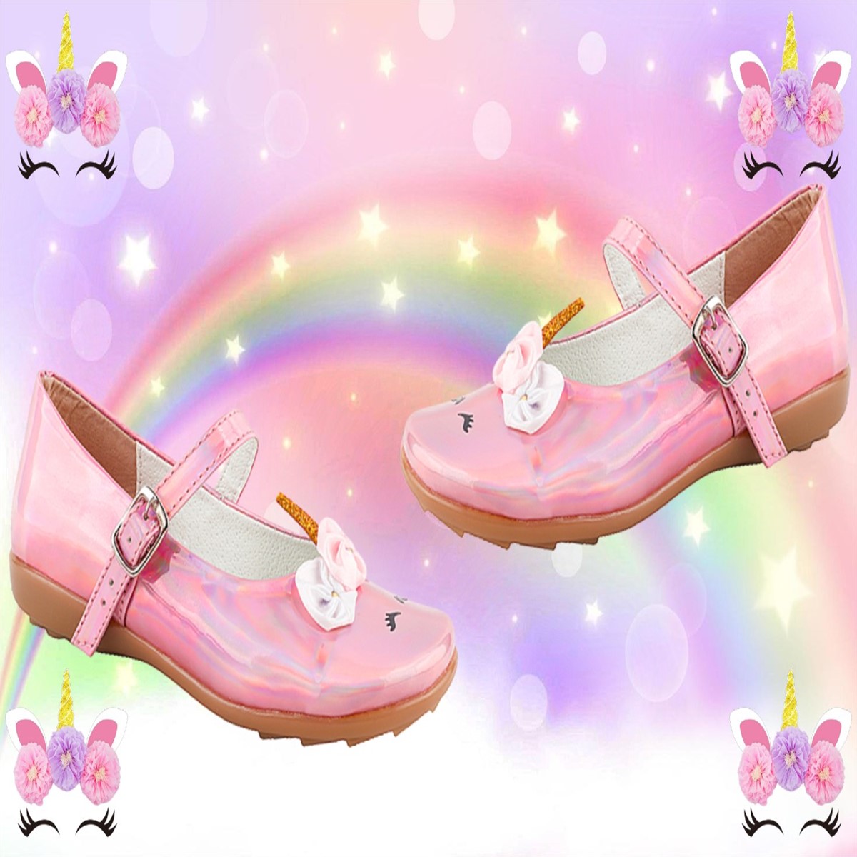 Zapato Niña Unicornio Princesa Zapatillas 01 rosa tornasol (12.0 - 21.5).