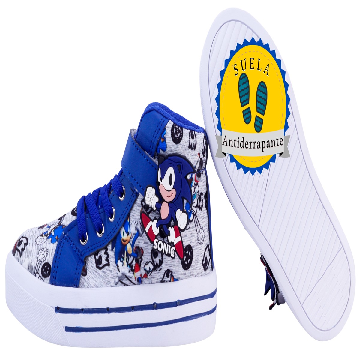 Tenis Bota Niño Sonic Luces Leds The Hedgehog Juego 2026-sa.