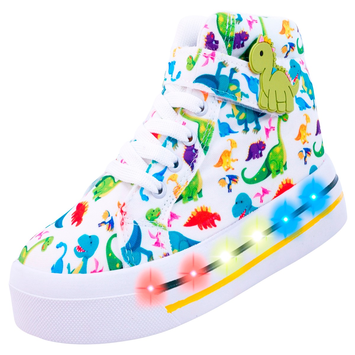 Tenis Bota Niño Dinosaurios Rex Luces Leds T-rex 2026-db.