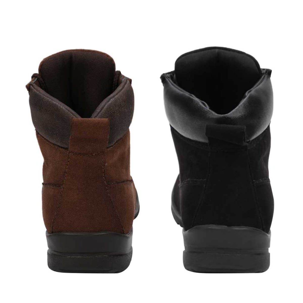 Kit de 2 pares de botines con agujetas, de piso, colores café y negra, marca Shosh, mod. 1032555