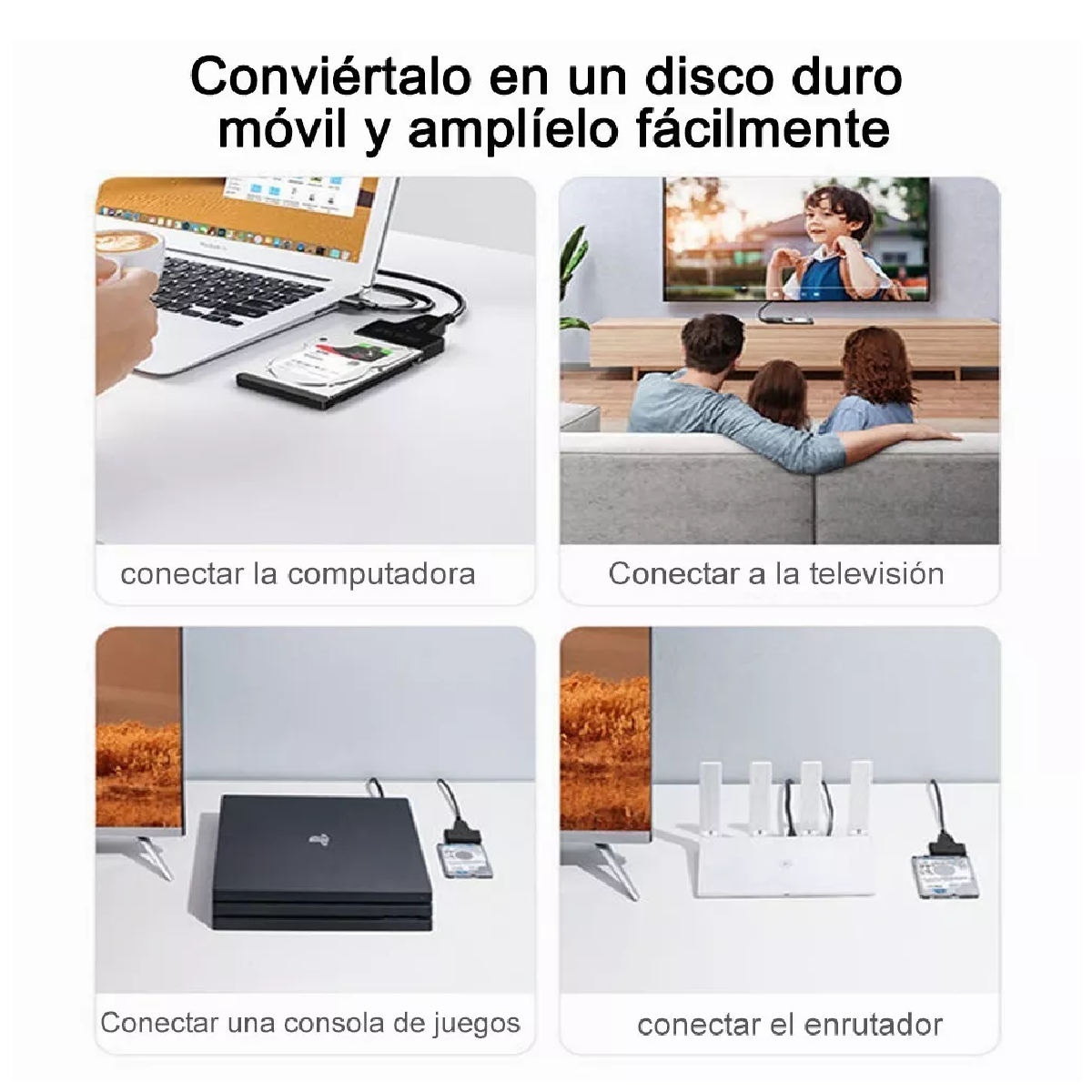 Cable Adaptador Usb 3.0 A Sata 2.5 Para Discos Duros