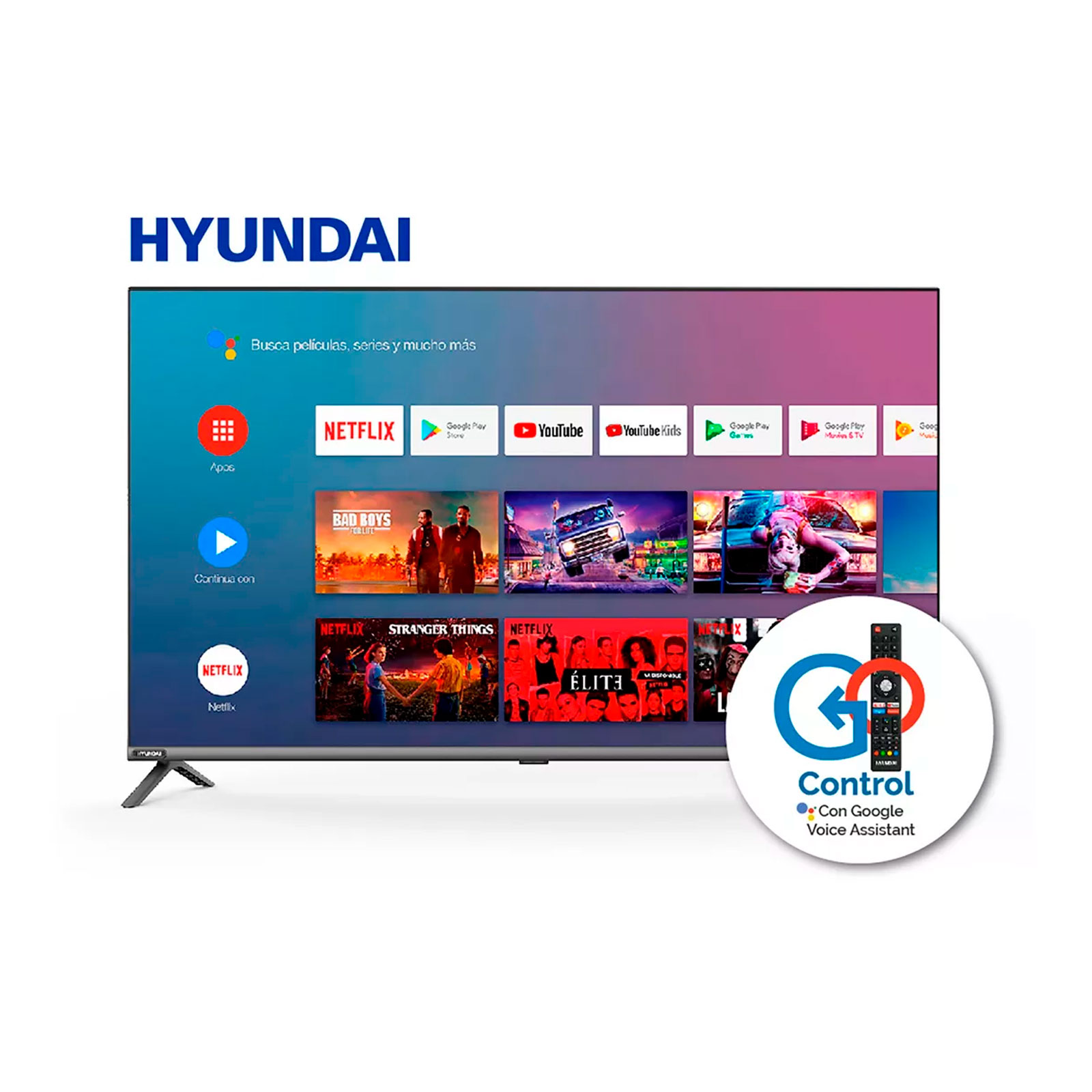 Smart TV Hyundai 43" Hyled4321Aim FHD Android QuadCore BT