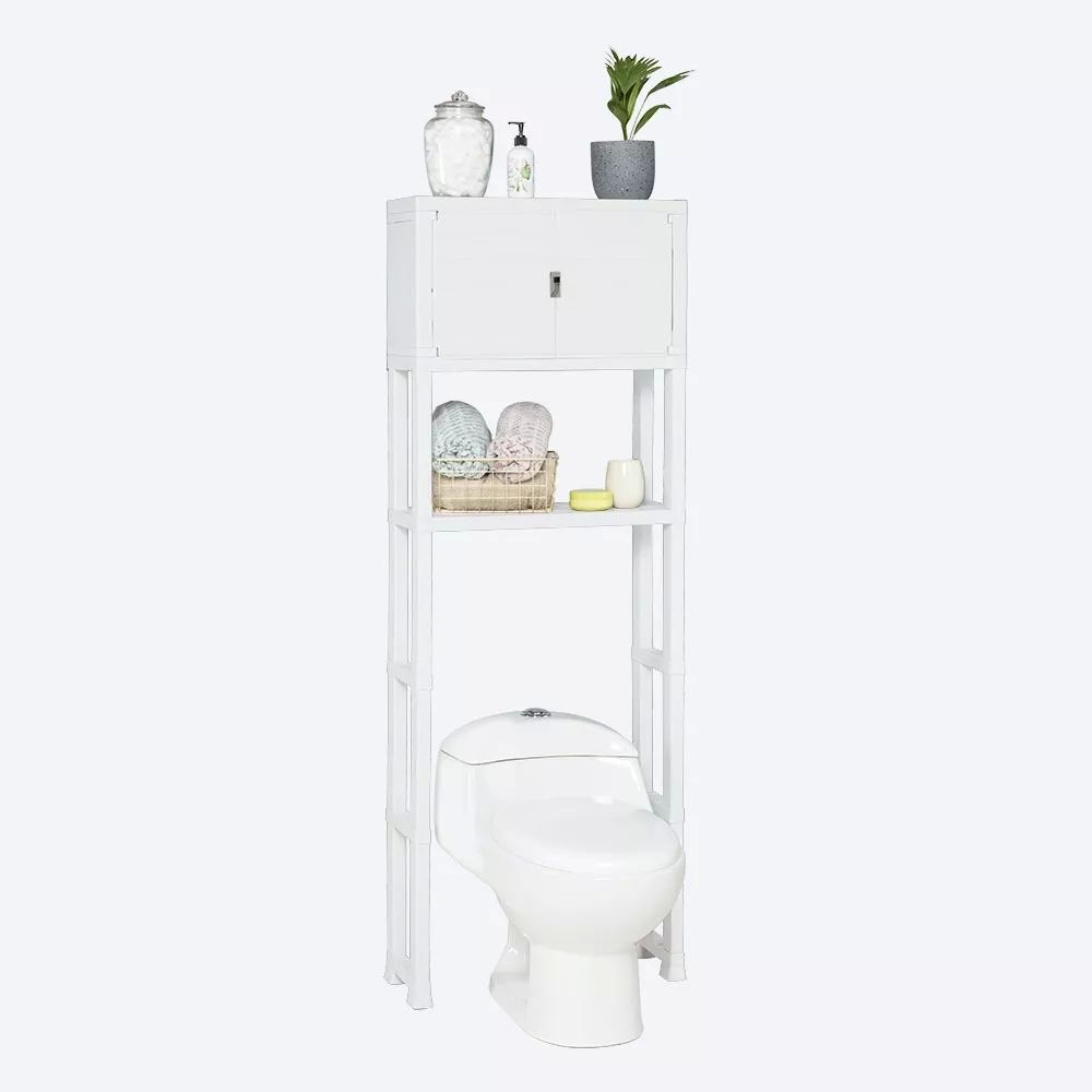 Toallero Mueble Organizador Baño Estante Sanitario C Puertas