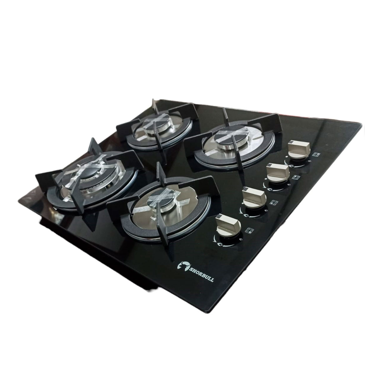 Parrilla Estufa 4 Cuatro Quemadores Vidrio Templado Shorbull