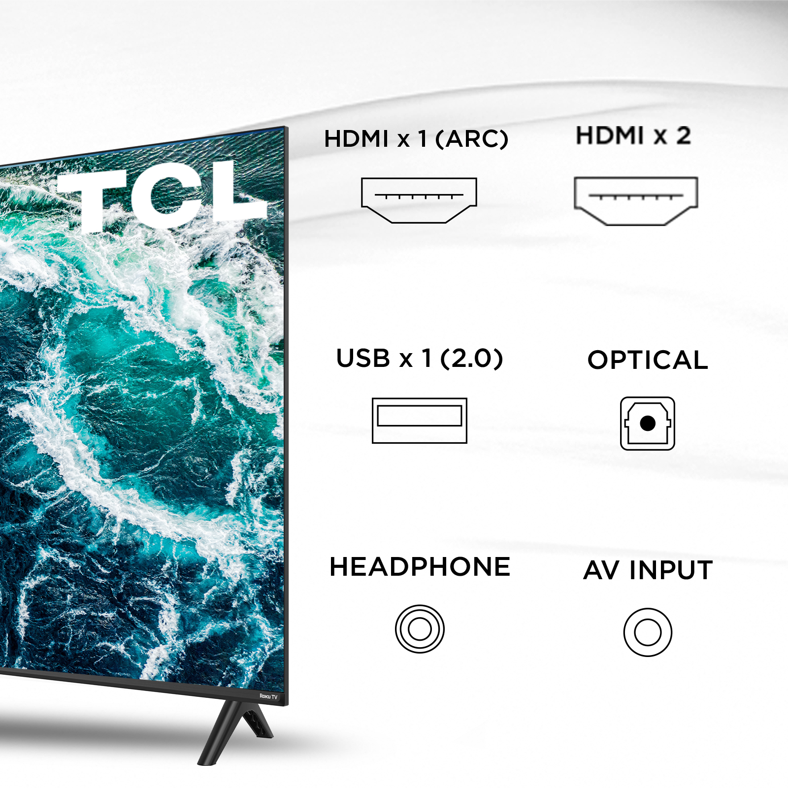 Pantalla TCL 32" HD 2K Roku TV 32S210R Smart TV