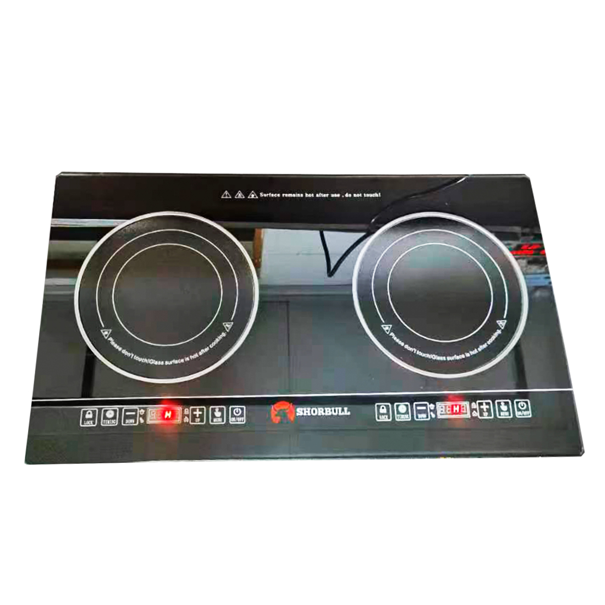 Parrilla Estufa 2 Dos Quemadores Electrica Tactil Shorbull