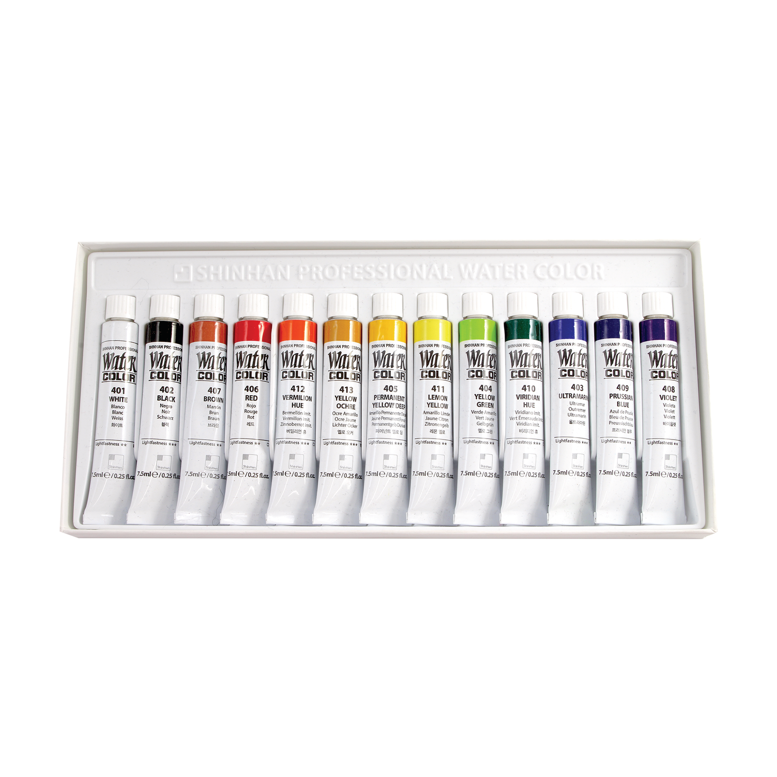 Set de 13 Pinturas Profesionales Water Color ShinHan Art 7.5 ml Colores