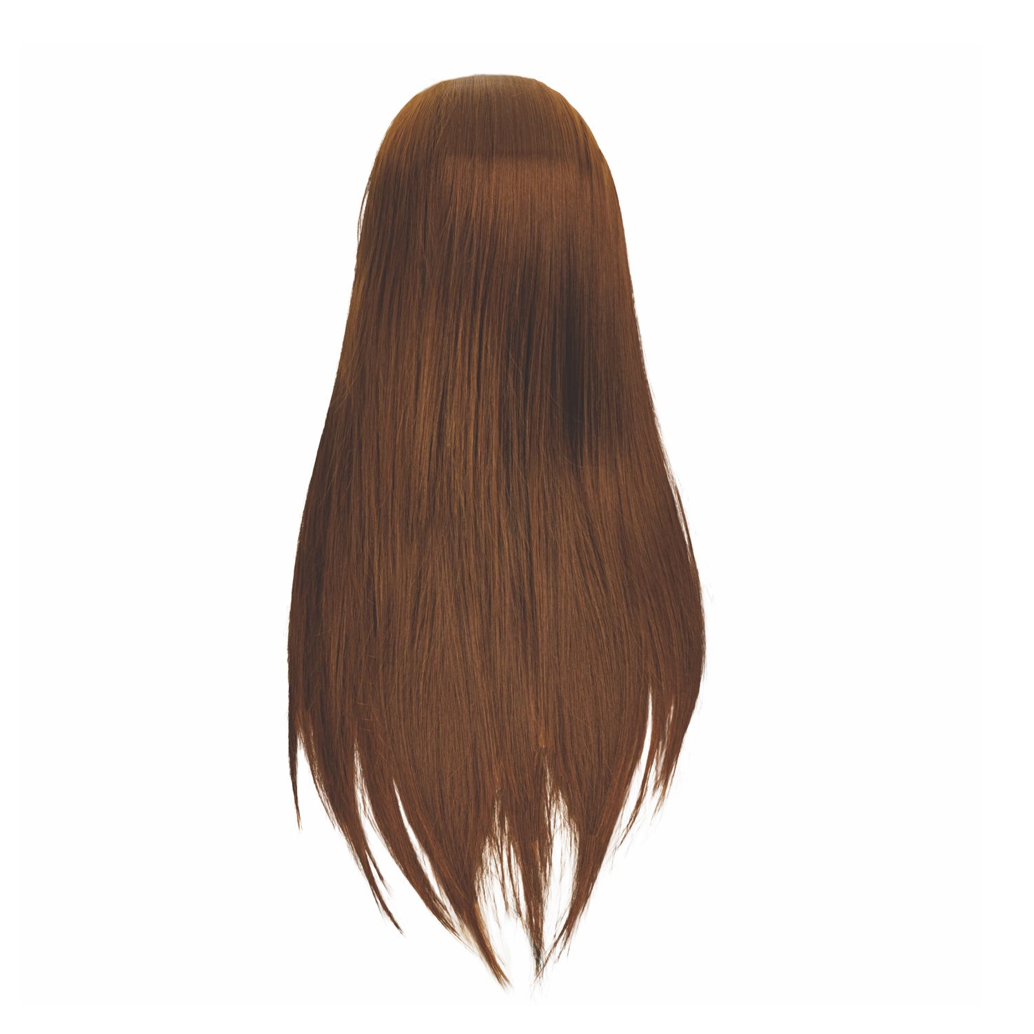 Cabezote Cabello Castaño Sintetico Letmex 24 Pulgadas