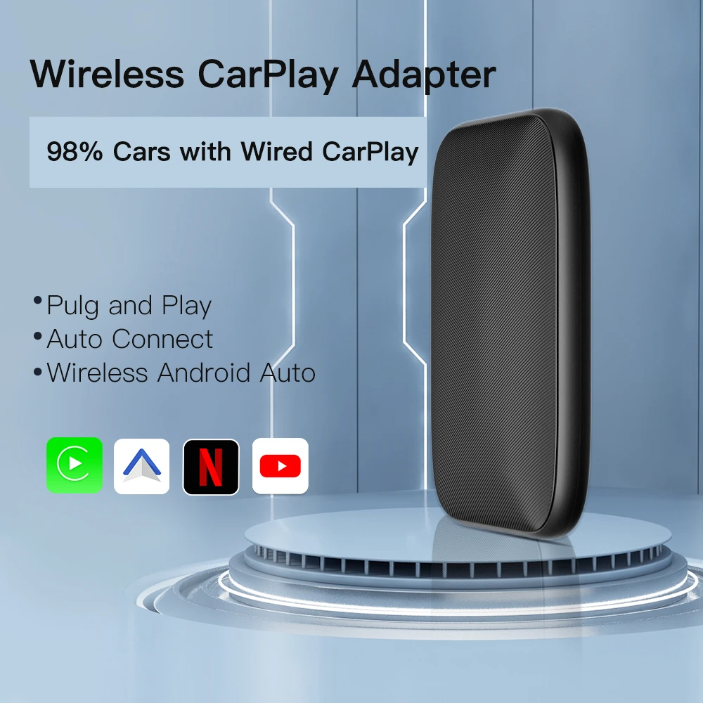 Adaptador Carplay/androidauto Netflix Y Youtube Inalámbricos