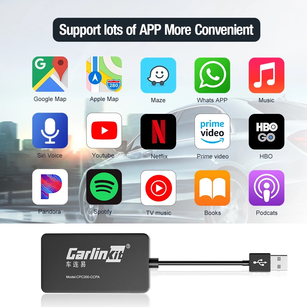 Carlinkit Adaptador Carplay Inalámbrico Para Autoestereos Android