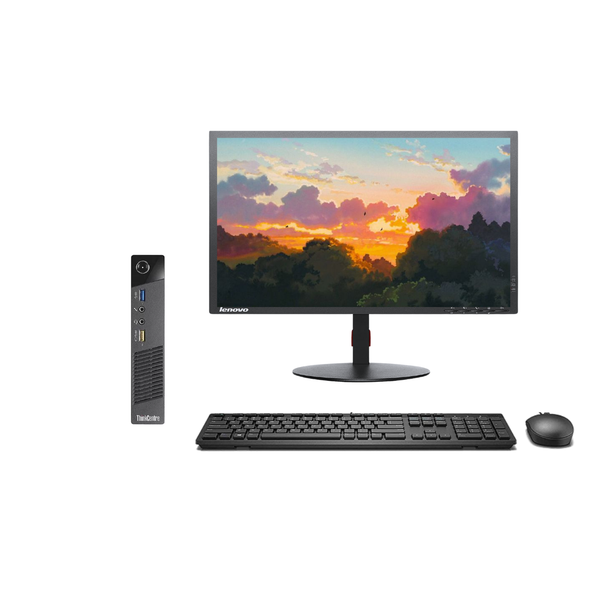 Lenovo M73 Mini | Intel Core i3 4ta gen. | 8 GB RAM - 240 GB SSD | Monitor de 22" (Reacondicionado Grado A)