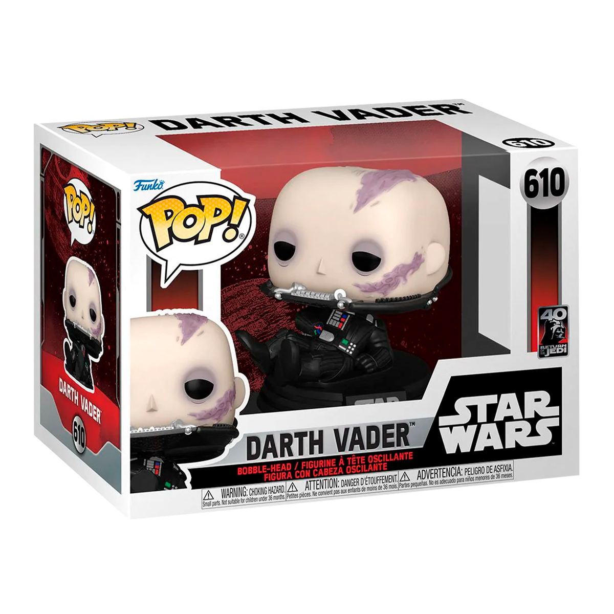 Funko Pop Darth Vader Sin Mascara #610 Star Wars El Regreso Del Jedi Original