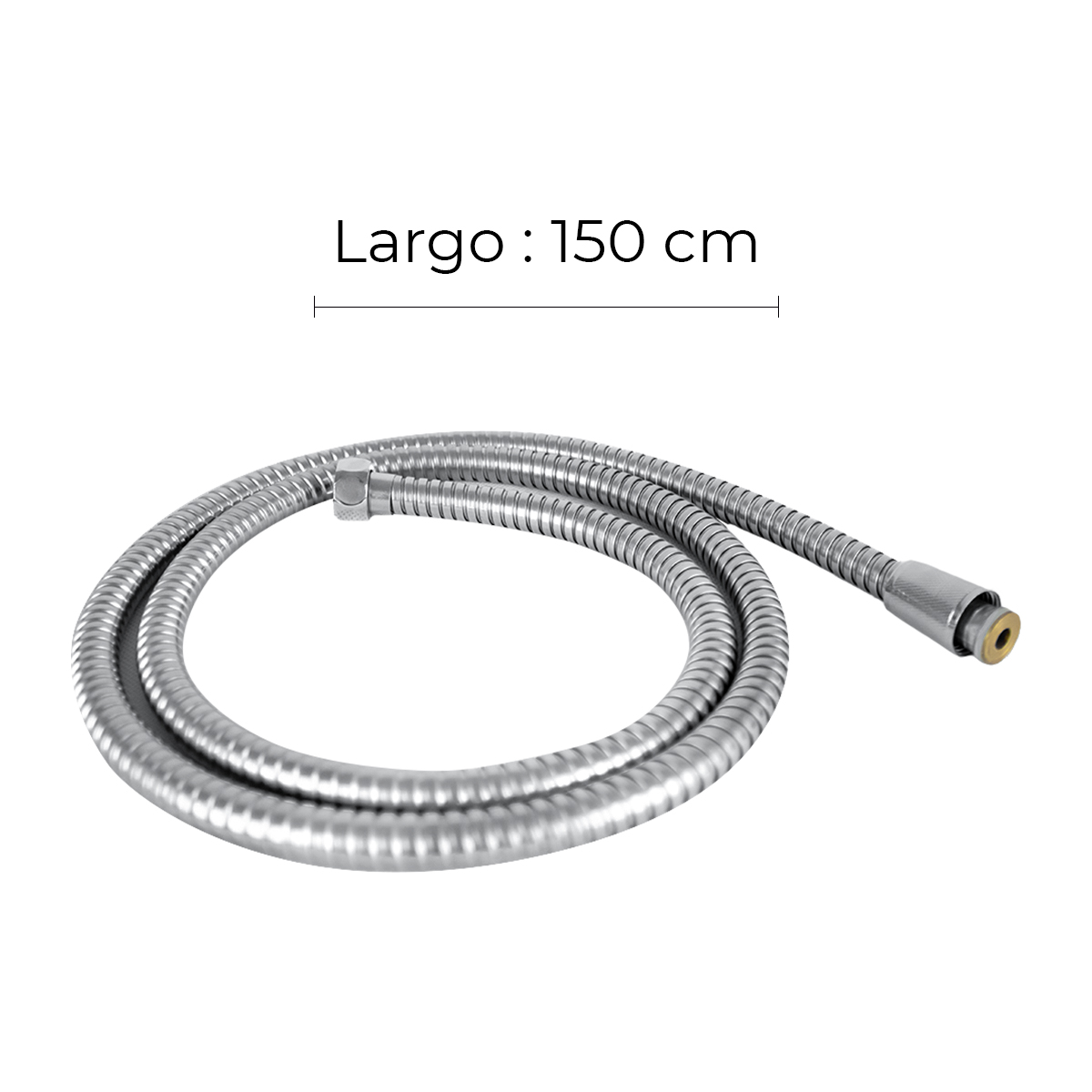 TUBO FLEXIBLE ASPIRADORA GRIS CON CLIP - 150cm