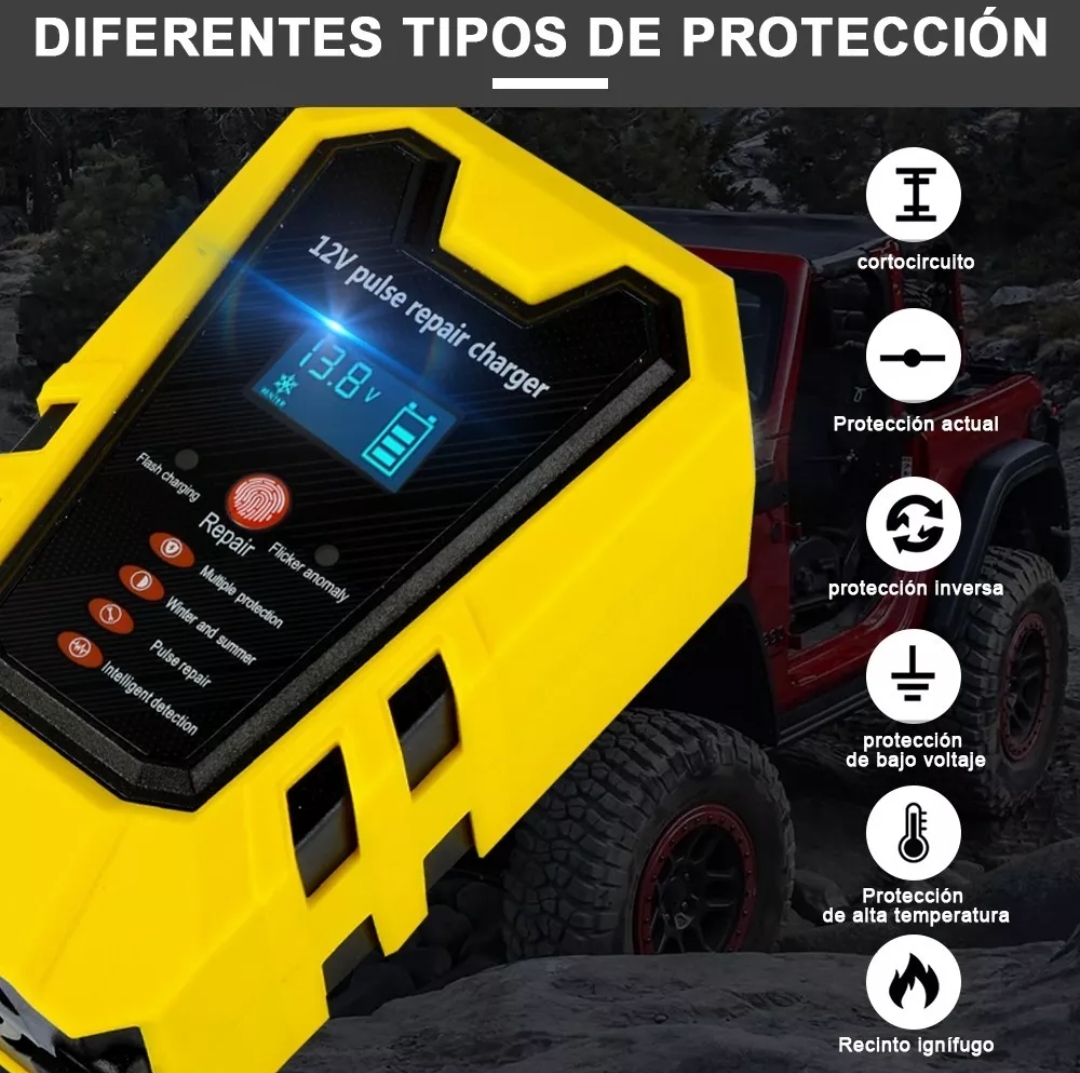 Cargador Inteligente De 12v Para Batería De Auto/motocicleta
