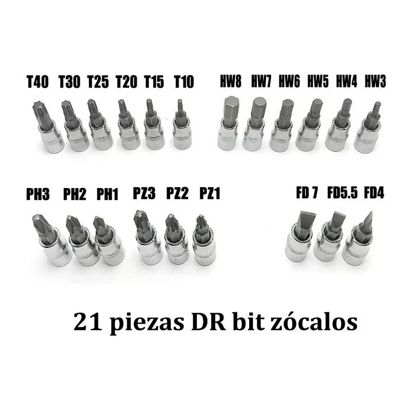 Kit De Herramientas Mecanica 46 Pz Con Desarmador Y Matraca