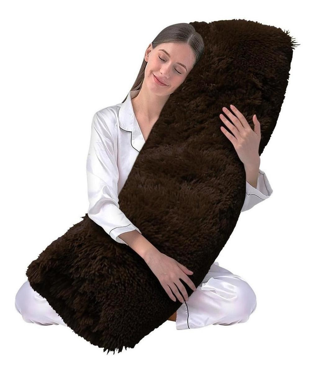 Almohada Cojín Pelo Largo Suave Decorativo Abrazable Grande