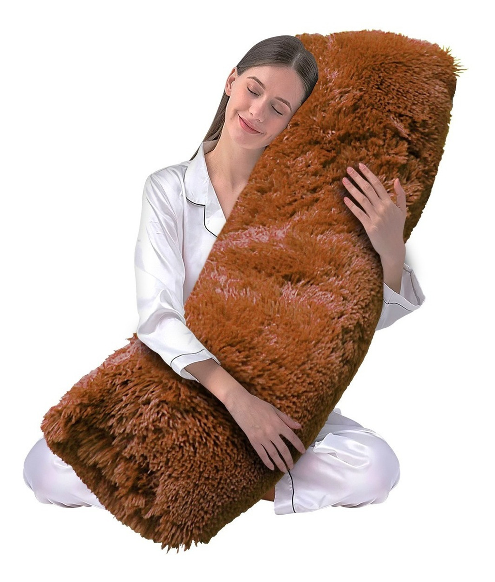 Almohada Cojín Pelo Largo Suave Decorativo Abrazable Grande