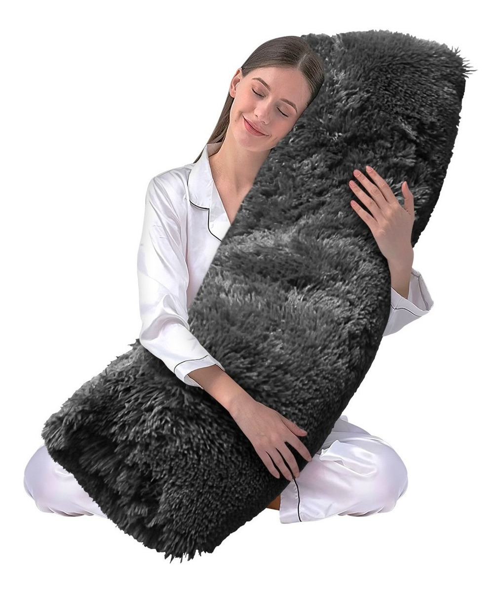 Almohada Cojín Pelo Largo Suave Decorativo Abrazable Grande